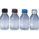 2-075-01 [ねじ口瓶丸型白 黒キャップ付100ml]