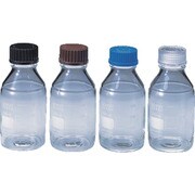 2-075-01 [ねじ口瓶丸型白 黒キャップ付100ml]