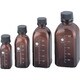 2-079-02 [ねじ口瓶 角型茶黒キャップ付250ml]