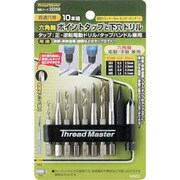 10本組 六角軸ポイントタップと下穴ドリル 22259