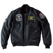 レーシングジャケット HOUSTON HTVA1921W MA-1 M/C JAC BK L