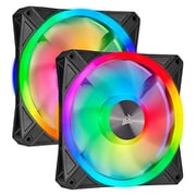 PCケースファンiCUE QL140 RGB 140mm PWM Dual Fan Kit with Lighting Node CORE CO-9050100-WW