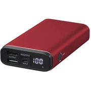 モバイル充電器 10000mAh PD18W対応 レッド GH-BTPF100-RD