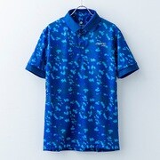 7101003 [カモ柄 半袖ポロ BLUE XXL]