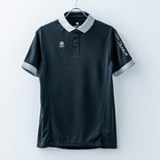 7101004 [UVカット Melange 半袖ポロ BLACK L]