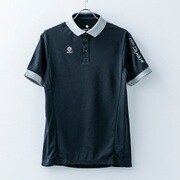 7101004 [UVカット Melange 半袖ポロ BLACK XXL]