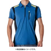 7101008 [ハイストレッチ ハーフジップ半袖ポロシャツ NAVY L]
