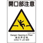 建災防統一安全標識 開口部注意