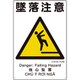 建災防統一安全標識 墜落注意