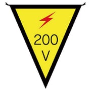 ユニット 三角旗200V 布製 300×260mm