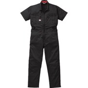 6901-BC-3L [腰割半袖つなぎ服 3Lサイズ クロ]