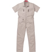 6901-SG-3L [腰割半袖つなぎ服 3Lサイズ シルバーグレー]