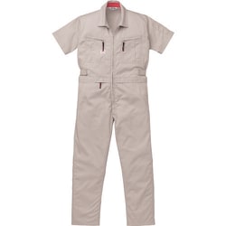 6901-SG-5L [腰割半袖つなぎ服 5Lサイズ シルバーグレー]