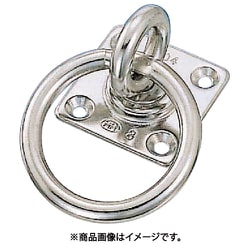 B-082 [ステンレス 回転丸カンプレート 丸カン内径40mm 40mm×40mm （204-8771） 1個]