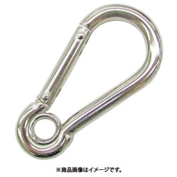 ステンレス スナップフックAE型（リング付） 径5mm 長さ55m（1個入）
