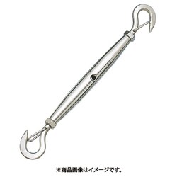 B-1827 [ステンレス パイプターンバックル外れ止め付 フック＆フック 捻子径2分5厘 （205-1867） 1個]