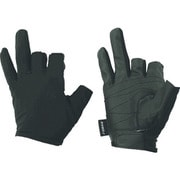 シンセティックレザーグローブ 3フィンガーレス ブラック M