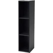 カラーボックス 3段 スリム ダークブラウン(木目) 39026