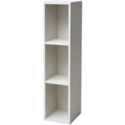 カラーボックス 3段 スリム ホワイトウォッシュ(木目) 39023