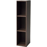 カラーボックス 3段 スリム ウォルナット(木目) 39024