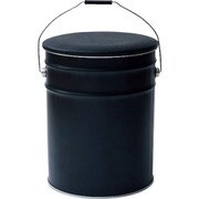 スツール 収納付き ペール缶タイプ ブラック 39412