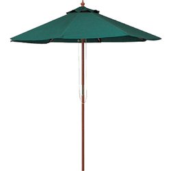 木製パラソル 直径210cm グリーン 59758
