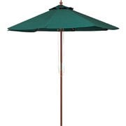 木製パラソル 直径210cm グリーン 59758