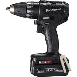 パナソニックデュアル 14.4V5.0Ah 充電式ドリルドライバー 黒