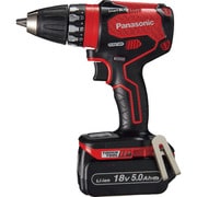 パナソニックデュアル 18V5.0Ah 充電式ドリルドライバー 赤