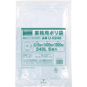 TRUSCO 業務用ポリ袋0.15×240L 5枚入