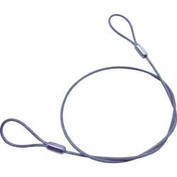 ステンレスカットワイヤー アルミカシメ 黒PVCコーティング 0.81（1.2）X600mm （1本=1PK）