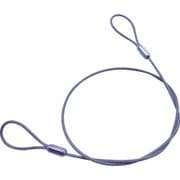 ステンレスカットワイヤー アルミカシメ 黒PVCコーティング 0.81(1.2)X900mm (1本=1PK)