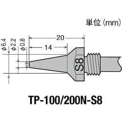 グット TP-100用 替ノズル 径0.8スリム