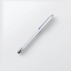 P-TPS03SV [スマートフォン・タブレット用タッチペン 導電繊維タイプ シルバー]