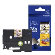 ラベルライター ピータッチ用 テープカセット プーさん&ピグレット 12mm ホワイト TZe-PW31