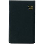 Appoint(アポイント) 1ヶ月横罫 縦開き 薄型 手帳(ミニ)サイズ ブラック 2020年4月始まり E1109