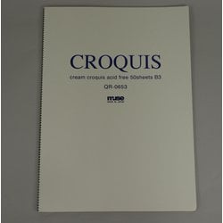 クリームクロッキーブック 50枚 B3 QR-0653