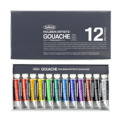 不透明水彩絵具 ガッシュ 12色セット G702
