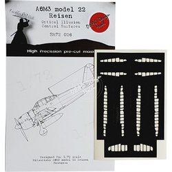 72026 A6M3 m.22 零戦22型用 ハセガワ用 [1/72スケール 動翼部マスキングシート]