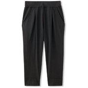 ピーチスキンクロップドパンツ PEACH SKIN CROPPED PANTS DC60133 （K）ブラック Lサイズ [フィットネス レディース]