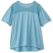 ショートスリーブベントチュールティー S/S VENT TULLE TEE DC50129 （GB）グロットブルー Lサイズ [フィットネス レディース]