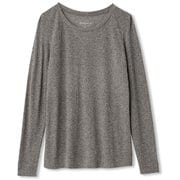 ノンストレスロングスリーブティー NON STRESS L/S TEE DA70104 （CH）チャコール Lサイズ [フィットネス ヨガ シャツ レディース]