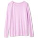 ノンストレスロングスリーブティー NON STRESS L/S TEE DA70104 （LI）アイシーライラック Lサイズ [フィットネス ヨガ シャツ レディース]