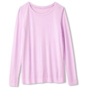 ノンストレスロングスリーブティー NON STRESS L/S TEE DA70104 （LI）アイシーライラック Lサイズ [フィットネス ヨガ シャツ レディース]
