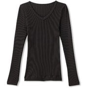 リブイットアップロングスリーブトップ RIB IT UP L-SLEEVE TOP DA10107 （K）ブラック Lサイズ [フィットネス トップス レディース]