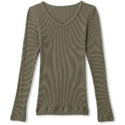 リブイットアップロングスリーブトップ RIB IT UP L-SLEEVE TOP DA10107 （OV）オリーブドラブ Mサイズ [フィットネス トップス レディース]
