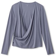 ダンスキン アロンジェラップカーディガン ALLONGE WRAP CARDIGAN DC50115 （TW）トワイライトグレー Lサイズ [フィットネス トップス レディース]