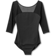 ダンスキンショートスリーブレオタード DANSKIN S/S LEOTARD DA10102 （K）ブラック Sサイズ [フィットネス レディース]
