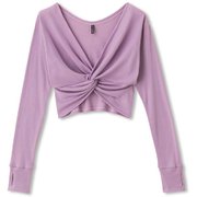 コンフォートウォームツイストトップ COMFORT WARM TWIST TOP DA50105 （SP）スモーキーパープル Mサイズ [フィットネス シャツ レディース]