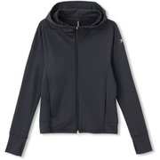 エーディーエージェーウォームフーディー ADAJ WARM HOODIE DA50109 ブラック(K) Lサイズ [フィットネス パーカー レディース]